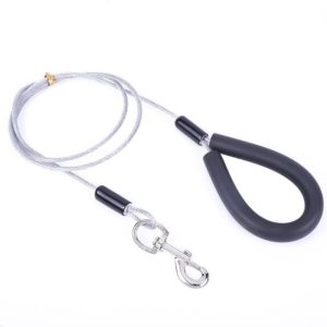 Pet Bite-Proof Wire Traction Rope, Length: 150cm(Silver) (OEM)