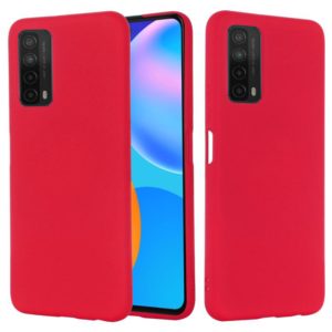 For Huawei P smart 2021 Pure Color Liquid Silicone Shockproof Full Coverage Case(Red) (idewei) (OEM)