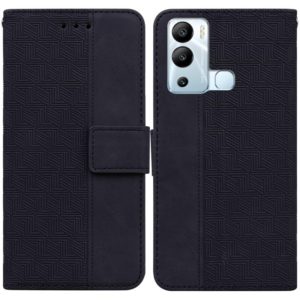 For Infinix Hot 12i Geometric Embossed Leather Phone Case(Black) (OEM)