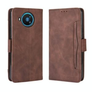 For Nokia 8.3 5G Wallet Style Skin Feel Calf Pattern Leather Case ，with Separate Card Slot(Brown) (OEM)