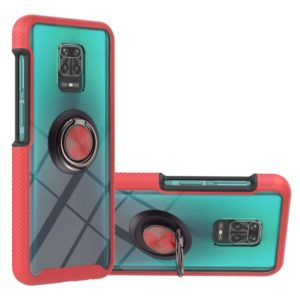 For Xiaomi Redmi Note 9S / Redmi Note 9 Pro / Redmi Note 9 Pro Max Starry Sky Solid Color Series Shockproof PC + TPU Protective Case with Ring Holder & Magnetic Function(Red) (OEM)