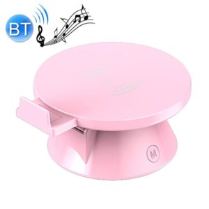10W Multifunctional Universal Horizontal / Vertical Flash Charging Wireless Charger Bluetooth Speaker with USB Interface(Pink) (OEM)
