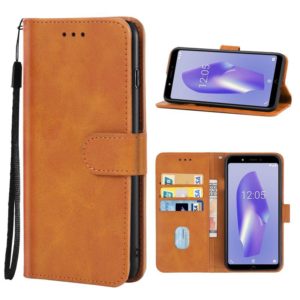 Leather Phone Case For BQ Aquaris C(Brown) (OEM)