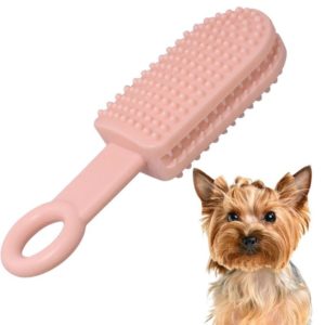 TPR Dog Toy Molar Stick Bite-Resistant Cleaning Teeth Dog Chewing Interactive Anti-Boring Toy(Pink) (OEM)
