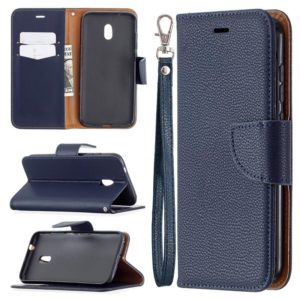 For Nokia C1 Plus Litchi Texture Pure Color Horizontal Flip Leather Case with Holder & Card Slots & Wallet & Lanyard(Dark Blue) (OEM)