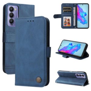 For Tecno Camon 18 / 18 Pro Skin Feel Life Tree Metal Button Leather Phone Case(Blue) (OEM)