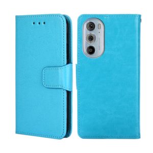 For Motorola Edge+ 2022/Edge 30 Pro Crystal Texture Leather Phone Case(Blue) (OEM)