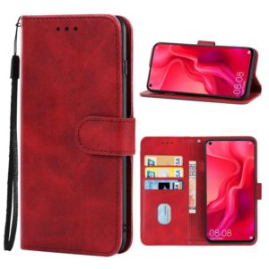 For Huawei nova 4 Leather Phone Case(Red) (OEM)