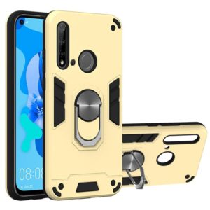 For Huawei P20 Lite (2019) / nova 5i 2 in 1 Armour Series PC + TPU Protective Case with Ring Holder(Gold) (OEM)