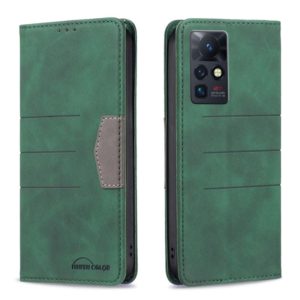For Infinix Zero X / X Pro Magnetic Splicing Leather Phone Case(Green) (OEM)
