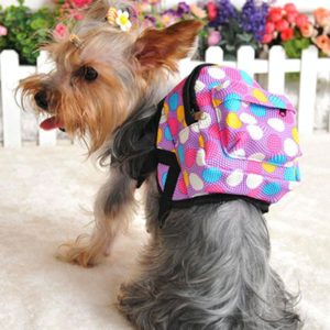 Pet Own Backpack Pet Circle Wave Point The Dog Small Backpack with Towing Rope Large , Chest Measurement: 42-60cm(Purple) (OEM)