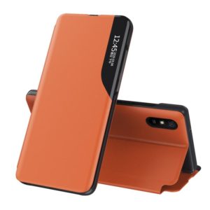 For Xiaomi Redmi 9A Attraction Flip Holder Leather Phone Case(Orange) (OEM)