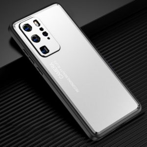 For Huawei P40 Pro Light and Shadow Series Frosted Metal Phone Case(Silver) (OEM)