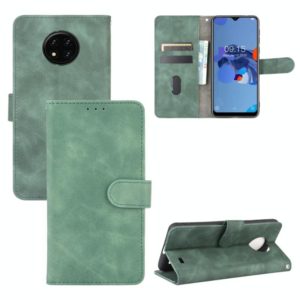 For Oukitel C19 Solid Color Skin Feel Magnetic Buckle Horizontal Flip Calf Texture PU Leather Case with Holder & Card Slots & Wallet(Green) (OEM)