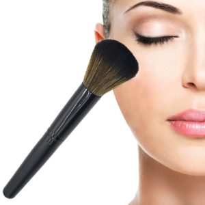 Wooden Handle Soft Head Buffer Foundation Powder Blush Brush Makeup Tools(Black) (OEM)