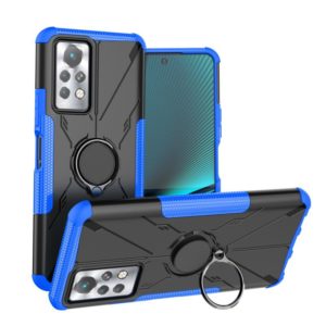 For Infinix Note 11 Pro Armor Bear Shockproof PC + TPU Phone Case with Ring Holder(Blue) (OEM)