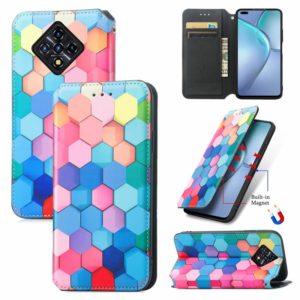 For Infinix Zero 8 CaseNeo Colorful Magnetic Leather Case with Holder & Card Slot & Wallet(Colorful Cube) (OEM)