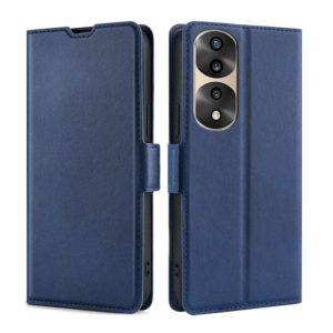 For Honor 70 Pro/70 Pro+ Ultra-thin Voltage Side Buckle Horizontal Flip Leather Phone Case(Blue) (OEM)