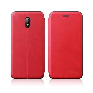 For Xiaomi Redmi 8A Integrated Electricity Pressing Retro Texture Magnetic TPU+PU Leather Case with Card Slot & Holder(Red) (OEM)