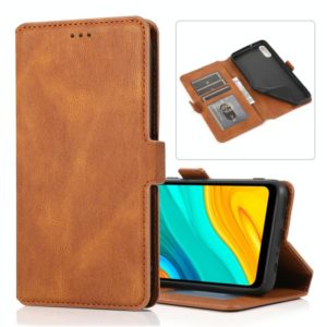 For Huawei Enjoy 10e Retro Magnetic Closing Clasp Horizontal Flip Leather Case with Holder & Card Slots & Photo Frame & Wallet(Brown) (OEM)
