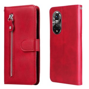 For Huawei Nova 9 Pro/Honor 50 Pro Fashion Calf Texture Zipper Horizontal Flip Leather Case(Red) (OEM)