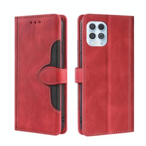 For Motorola Edge S / G100 Skin Feel Straw Hat Magnetic Buckle Leather Phone Case(Red) (OEM)