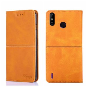For Infinix Smart 4 X653 Cow Texture Magnetic Horizontal Flip Leather Phone Case(Light Brown) (OEM)