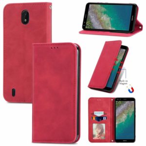 For Nokia C01 Plus Retro Skin Feel Business Magnetic Horizontal Flip Leather Case with Holder & Card Slots & Wallet & Photo Frame(Red) (OEM)