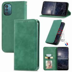 For Nokia G21 Retro Skin Feel Magnetic Horizontal Flip Leather Phone Case(Green) (OEM)
