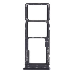 For Tecno Camon 12 Air CC6 SIM Card Tray + SIM Card Tray + Micro SD Card Tray (Black) (OEM)