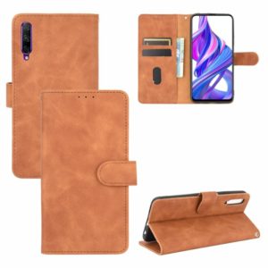 For Huawei Honor 9X Pro / Y9s Solid Color Skin Feel Magnetic Buckle Horizontal Flip Calf Texture PU Leather Case with Holder & Card Slots & Wallet(Brown) (OEM)
