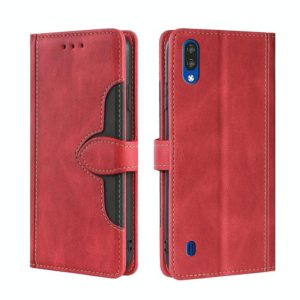 For ZTE Blabe A5 2020 Skin Feel Straw Hat Magnetic Buckle Leather Phone Case(Red) (OEM)