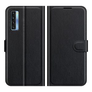 For TCL 20S / 20 5G / 20L Litchi Texture Horizontal Flip Protective Case with Holder & Card Slots & Wallet(Black) (OEM)