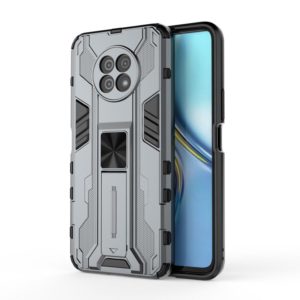 For Honor X20 5G Supersonic PC + TPU Shock-proof Protective Case with Holder(Grey) (OEM)