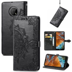 For Nokia G300 Mandala Flower Embossed Flip Leather Phone Case(Black) (OEM)