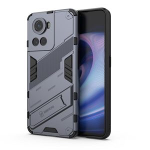 For OnePlus Ace 5G Punk Armor PC + TPU Phone Case with Holder(Grey) (OEM)