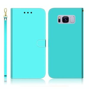 For Galaxy S8+ Imitated Mirror Surface Horizontal Flip Leather Case with Holder & Card Slots & Wallet & Lanyard(Mint Green) (OEM)