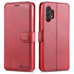 For Samsung Galaxy A32 4G AZNS Calf Texture Horizontal Flip Leather Case with Holder & Card Slots & Wallet & Photo Frame(Red) (AZNS) (OEM)