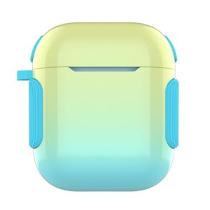 2 in 1 Varnish Colorful PC + TPU Earphone Case For AirPods 2 / 1(Yellow+Green Gradient) (OEM)