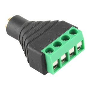 2.5mm Female Plug 4 Pin Terminal Block Stereo Audio Connector (OEM)