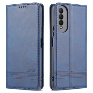 For Honor X20 SE AZNS Magnetic Calf Texture Horizontal Flip Leather Case with Card Slots & Holder & Wallet(Dark Blue) (AZNS) (OEM)