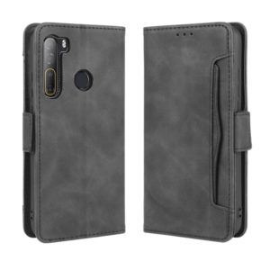 For HTC Desire 20 Pro Wallet Style Skin Feel Calf Pattern Leather Case ，with Separate Card Slot(Black) (OEM)