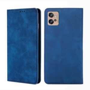 For Motorola Moto G32 4G Skin Feel Magnetic Horizontal Flip Leather Phone Case(Blue) (OEM)