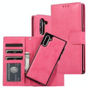 For Samsung Galaxy Note10 Retro 2 in 1 Detachable Magnetic Horizontal Flip TPU + PU Leather Case with Holder & Card Slots & Photo Frame & Wallet(Pink) (OEM)
