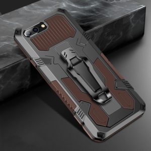 For iPhone 8 Plus & 7 Plus Machine Armor Warrior Shockproof PC + TPU Protective Case(Coffee) (OEM)