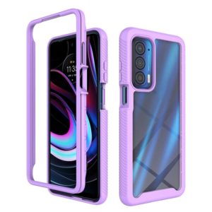 For Motorola Edge 2021 Starry Sky Solid Color Series Shockproof PC + TPU Protective Case(Purple) (OEM)