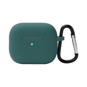 Wireless Earphone Silicone Protective Case with Hook for AirPods 3(Pine Forest Green) (OEM)