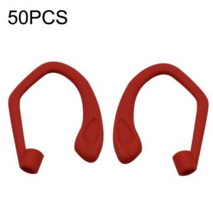 50PCS EG40 For Apple Airpods Pro Sports Wireless Bluetooth Earphone Silicone Non-slip Ear Hook(Red) (OEM)