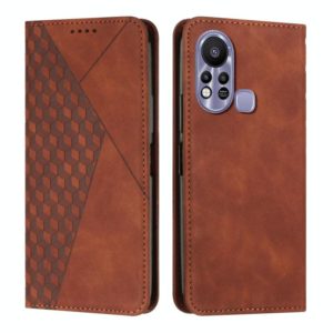 For Infinix Hot 11S Diamond Splicing Skin Feel Magnetic Leather Phone Case(Brown) (OEM)
