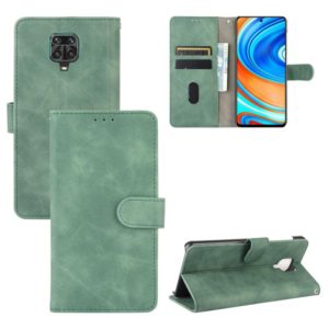 For Xiaomi Redmi Note 9S Solid Color Skin Feel Magnetic Buckle Horizontal Flip Calf Texture PU Leather Case with Holder & Card Slots & Wallet(Green) (OEM)